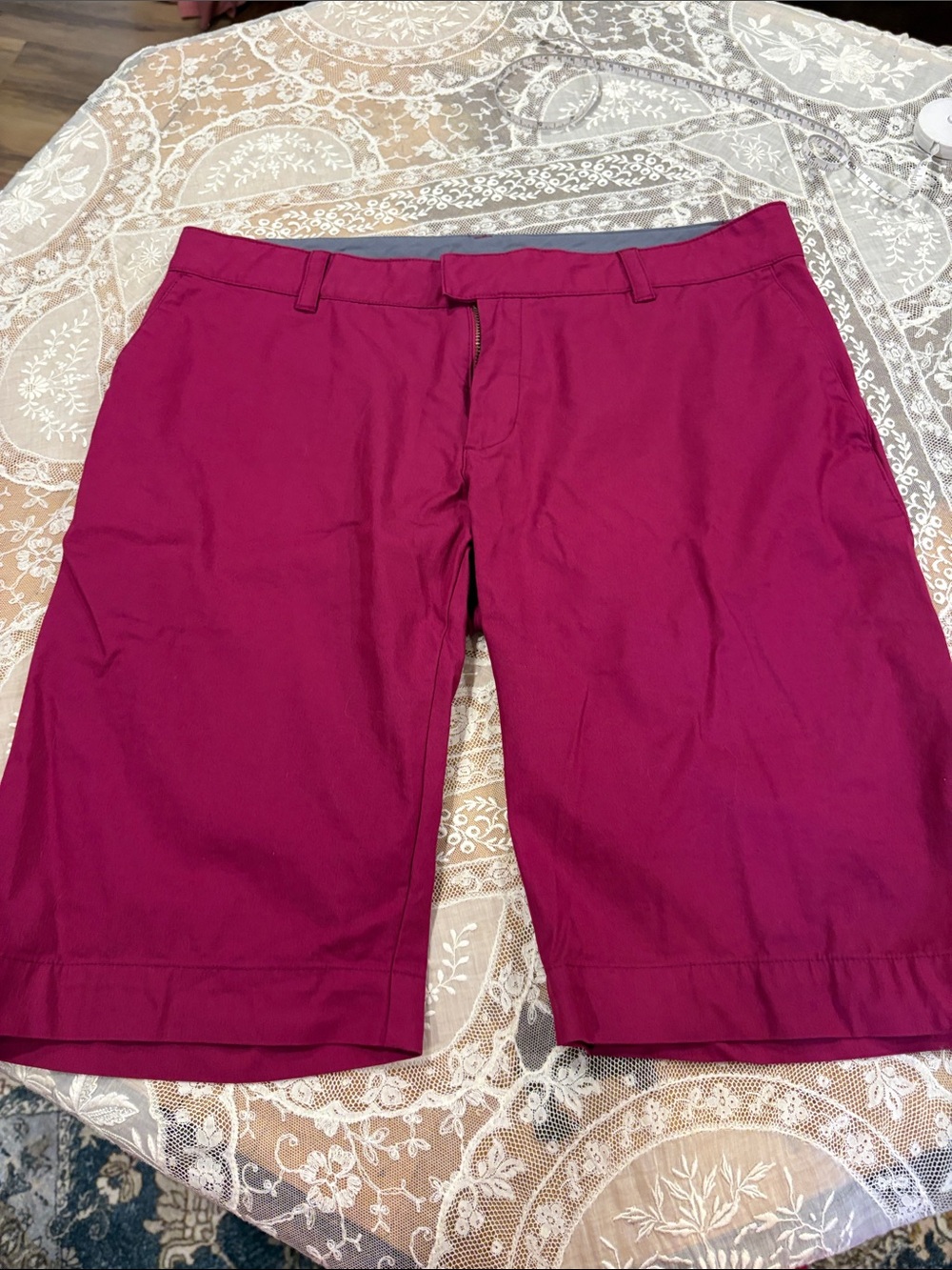 Women Berry Red Casual Shorts
